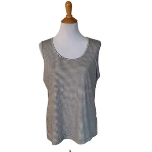 Camiseta sin mangas Lands’ End gris pata de gallo para mujer talla XL/18 - Imagen 1 de 5
