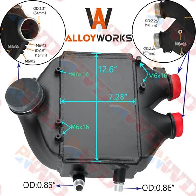 Dual-Pass Top Mount Intercooler for 2015-2018 BMW M3 F80 / M4 F82 F83 S55 3.0L Foto 1 de 4