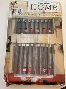Simplicity Home Abbie's Jiffy Country Style Appliquéd Curtains- pattern 8695 - Picture 1 of 1