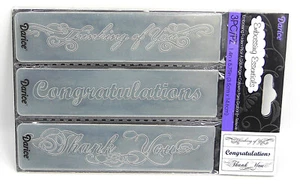 Retired Darice PHRASES Thank You Congratulation Thinking of you Embossing Folder - Picture 1 of 2
