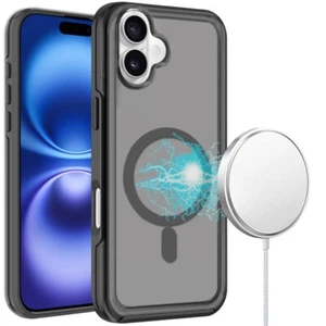 Für iPhone 16 Plus 6,7 Zoll Hülle Magnet Kreis Elegant Hybrid Cover + Hartglas - Bild 1 von 15