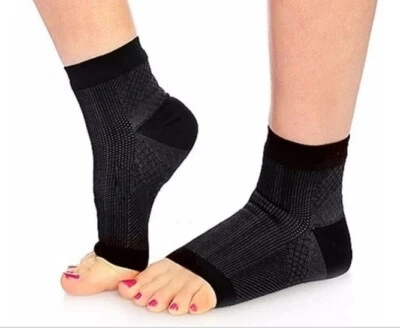 BARGAIN WELLS 2x Unterstützung Knöchel Kompression Klammer Fußgurt Schmerzen Fasziitis Linderung Achilles UK