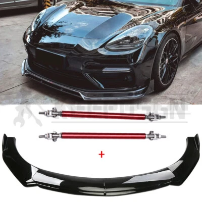 Глянцевый черный спойлер закраина переднего бампера + стойки стержни для Toyota Camry Echo - Изображение 1 из 4