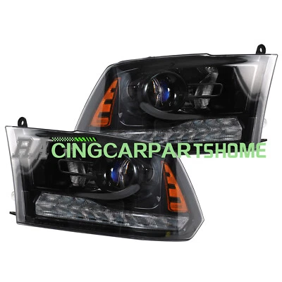 FOR 2013-2018 Dodge Ram 1500 2500 3500 LED DRL Projector Headlights - Image 1 of 4