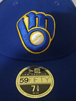 MLB New Era Milwaukee Brewers Fitted hat 7 3/8 - Image 1 of 4