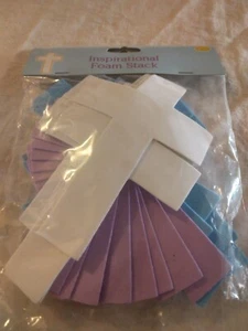 Paquete de 20 cruces de pila de espuma inspiradora MultiCraft surtidos colores nuevo en paquete - Imagen 1 de 2