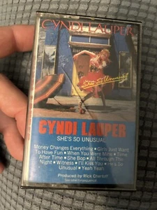 Cyndi Lauper "She's So Unusual" Cracked Case Cassette Tape (shn1) - Picture 1 of 3