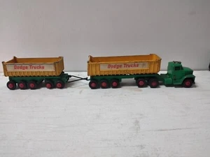 1966 Vintage Lesney Matchbox King Size K16 Dodge Trucks Trailer Fruehauf Tipper - Picture 1 of 22