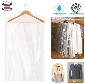 20× Clear Suit Cover Dust-proof Hanging Garment Storage Bag Dress Clothes Coat - Picture 1 of 12