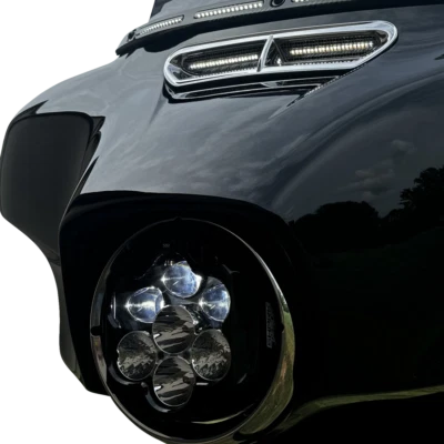 Custom Dynamics Shark Demon Performance Headlight 4 Harley 99-24 Touring Models - Image 1 of 3