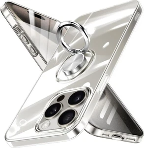 Étui Pour IPHONE 16PROMAX / 16PLUS/15/14/13 Transparent Chocs Bague Gel Coque - Photo 1 sur 12