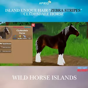 Wild Horse Islands 🦓IUH Zebrastreifen Clydesdale Pferd🦓 SOFORTLIEFERUNG! - Bild 1 von 1