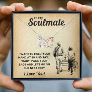 To My Soulmate Necklace Heart Necklace with Gift Box Valentine's Day Present - Picture 1 of 6
