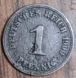 Germany One Pfennig 1900 (A) German Coin In Very Fine Condition. (Z3) - Picture 1 of 3
