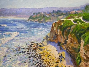 Gorgeous Oil Painting on canvas ORIGINAL La Jolla San Diego Impressionist Art - Picture 1 of 2