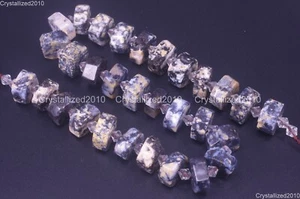 Natural Gemstone Heishi Nugget Spacer Beads 9x15mm Amethyst Quartz Crystal 15.5" - Picture 1 of 64