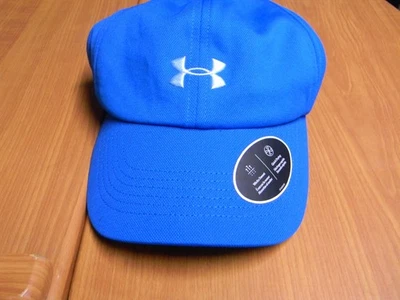 NUEVO SIN ETIQUETAS Under Armour Mujer Azul Brillante Sombrero Ajustable / Gorra - Absorbente - Secado Rápido Foto 1 de 4