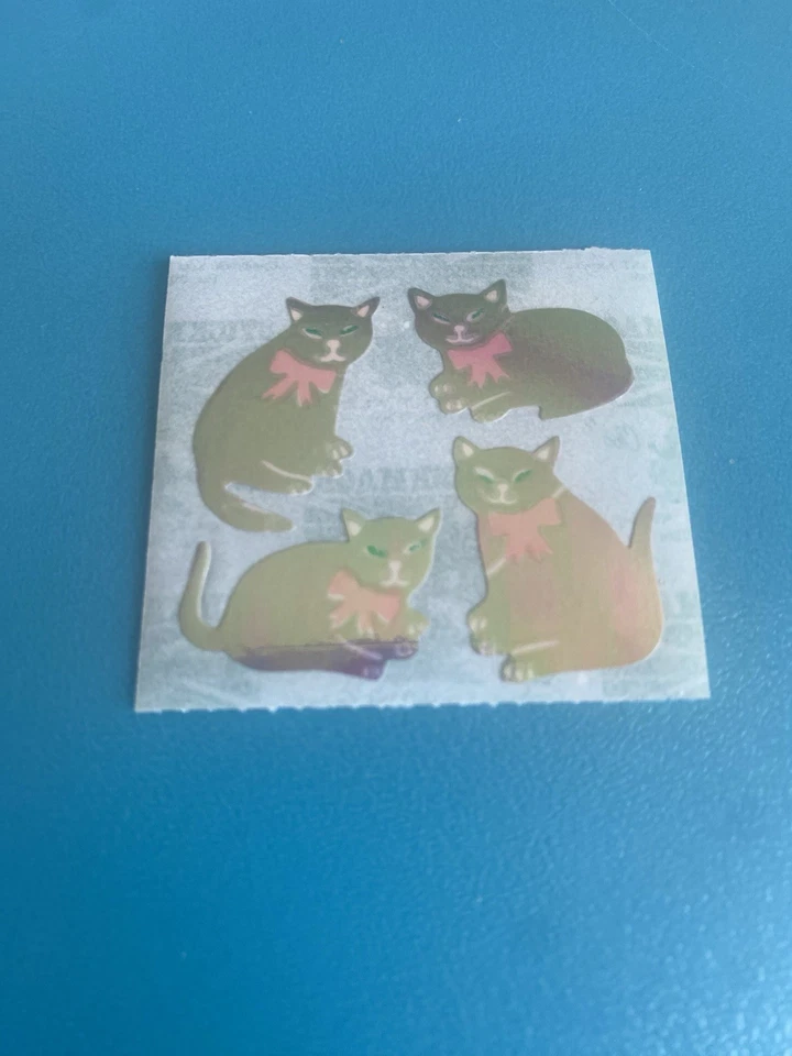 老式 80 年代梨黑猫贴纸模块 2.5x2 英寸 — 第 1/1 张图片