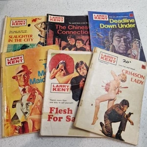 Larry Kent x6 Bundle Lot “I Hate Crime!” Cleveland Detective Vintage Novel - Bild 1 von 19