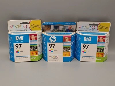 Cartucho de tinta tricolor HP 97 (C9363WN#140) lote de 3 Foto 1 de 3