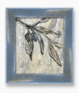 Framed Olive Tree Art – Mediterranean Botanical for Kitchen or Living Room Wall - Picture 1 of 24