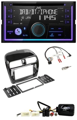 JVC Lenkrad USB 2DIN DAB Bluetooth CD Autoradio für Mitsubishi Mirage SpaceStar - Bild 1 von 4