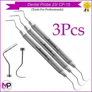 X3 Sonde Dentaire 23/CP-15 avec Poignée Anneau Creux Outils de Diagnostic de Précision Neuf - Photo 1/1