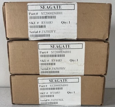 Seagate ST2000DM001 1ER164-301 2TB 7200RPM 6Gbps 3.5"SATA HDD Hard Drive - Image 1 of 4
