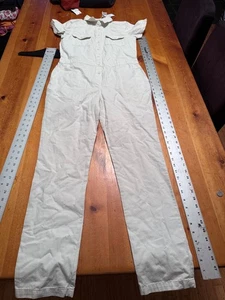 Outerknown Organic Cotton Linen Blend Overall Jumpsuit Women’s Size 14 NWT G7 - Picture 1 of 9