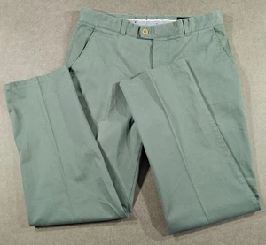 Brax Mens Feel Good Ernesto Chino W34 L30 Cotton Stretch Green Tapered Romania - Picture 1 of 19