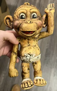 VINTAGE RUBBER BABY MONKEY CHIMP WITH DIAPER SQUEAK TOY GERBER - Picture 1 of 5
