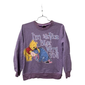 Winnie The Pooh I'm Never Blue When I'm With You Disney Sweater Purple XL. RARE - Picture 1 of 3