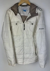 Columbia Parka Coat Size Large / UK 12-14 Women's Quilted Jacket Vintage White - Picture 1 of 8