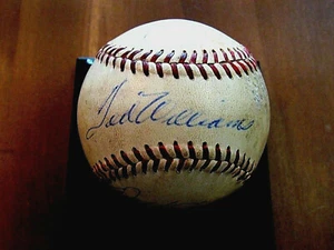 TED WILLIAMS WALT DROPO RED SOX HOF SIGNED AUTO WARREN GILES BASEBALL JSA LOA - Picture 1 of 4