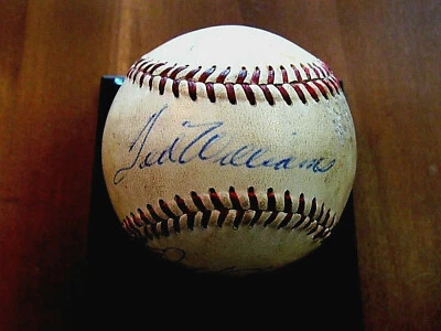 TED WILLIAMS WALT DROPO RED SOX HOF SIGNED AUTO WARREN GILES BASEBALL JSA LOA - Image 1 of 4