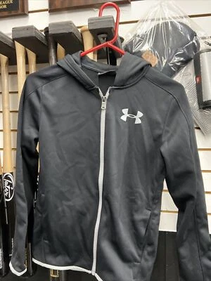 Chaqueta grande Under Armour para niños polar con cremallera completa, negra juvenil nueva con etiquetas Foto 1 de 3
