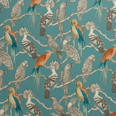 iLiv Aviary Lagoon Birds Curtain Craft Upholstery Designer Fabric