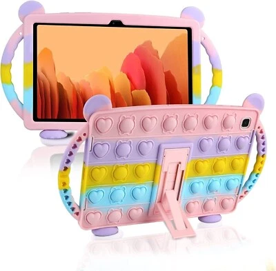 Kids Samsung Galaxy Tab A7 2020 10.4" Case Protective Cover with Stand, Push Pop - Image 1 of 4