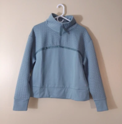 Layer 8 Sweatshirt Women's Quick Dry Fleece Lined Pullover 1/2 zip  Top LARGE - Image 1 of 4