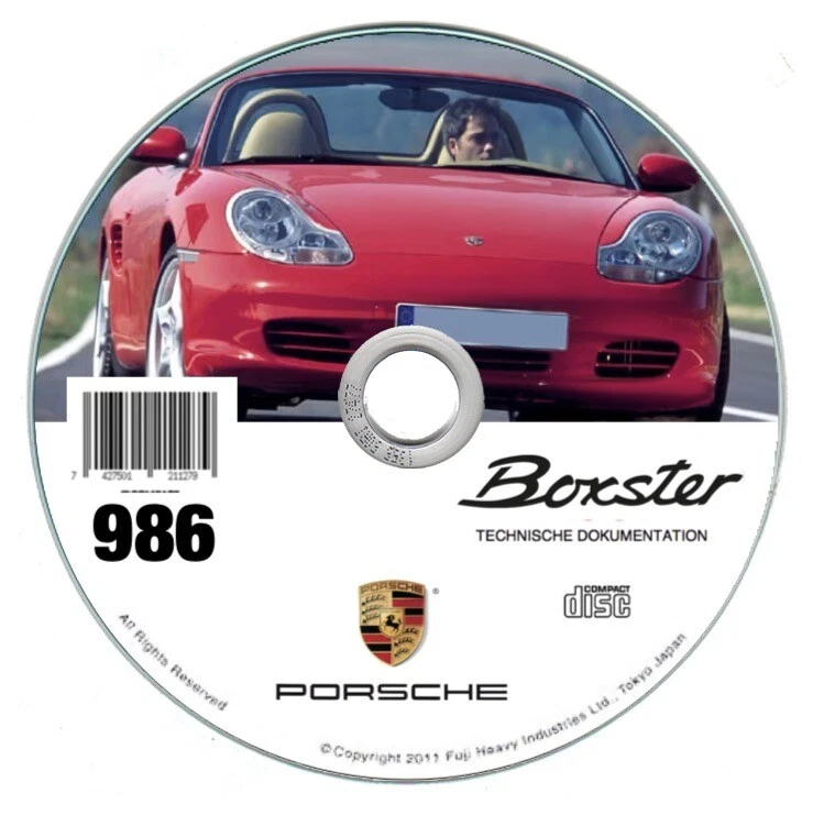 Porsche Boxster 986 (1997-2001)  manuale officina riparazione su cd - Immagine 1 di 4