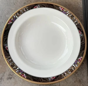 Mikasa Bone China Royal Glimmer Cagii 4 Soup Salad Pasta Bowls Art Deco Klimt - Picture 1 of 8
