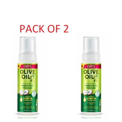 ORS OLIVENÖL WRAP SET MOUSSE STYLING LOTION 207 ML - 2ER-PACK - SCHNELLER UK-VERSAND!!