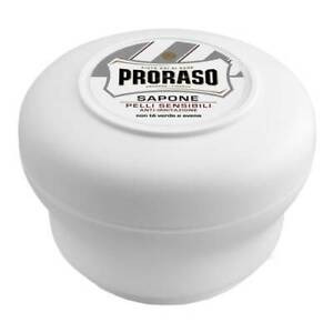 PRORASO Shaving Soap White Bowl Jar For Sensitive Skin with Green Tea 150ml