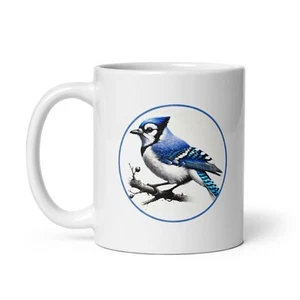 Tazza caffè Blue Jay 11 oz ceramica retrò design Bluejay Bird NUOVA di Bird.fan - Foto 1 di 9