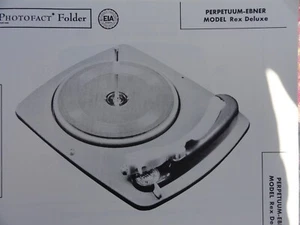 Original Sams Photofact Manual PERPETUUM-EBNER REX DELUXE (409) - Picture 1 of 1