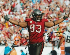 GERALD McCOY SIGNED TAMPA BAY BUCCANEERS FOOTBALL 8x10 PHOTO #2 NFL EXACT PROOF! - Picture 1 of 2
