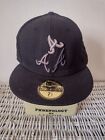 Atlanta Braves Baseball Cap New Era 59FIFTY Size 7 5/8 (60.6cm) Fitted Stickers