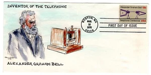 #1683 Telephone Centennial Alexander Graham Bell FDC Doris Gold H/P 1/1 - Picture 1 of 3