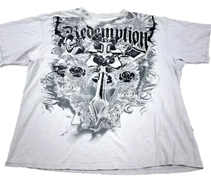 Vintage Redemption Shirt Men XXL 2XL White Black Tee MMA Y2K Cyber Punk Mall - Picture 1 of 12
