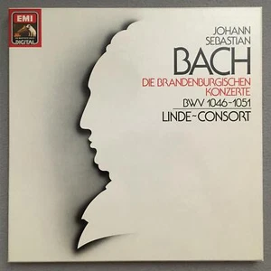 E175 Bach Brandenburg Concertos Linde Consort 2LP EMI 1C 157-43 282/83 Dig Ster - Picture 1 of 4